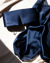 Load image into Gallery viewer, DROWSY SILK SLEEP MASK - MIDNIGHT BLUE