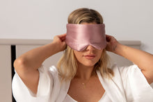 Load image into Gallery viewer, DROWSY SILK SLEEP MASK - DAMASK ROSE