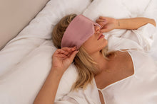 Load image into Gallery viewer, DROWSY SILK SLEEP MASK - DAMASK ROSE