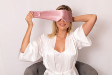 Load image into Gallery viewer, DROWSY SILK SLEEP MASK - DAMASK ROSE