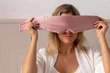 Load image into Gallery viewer, DROWSY SILK SLEEP MASK - DAMASK ROSE
